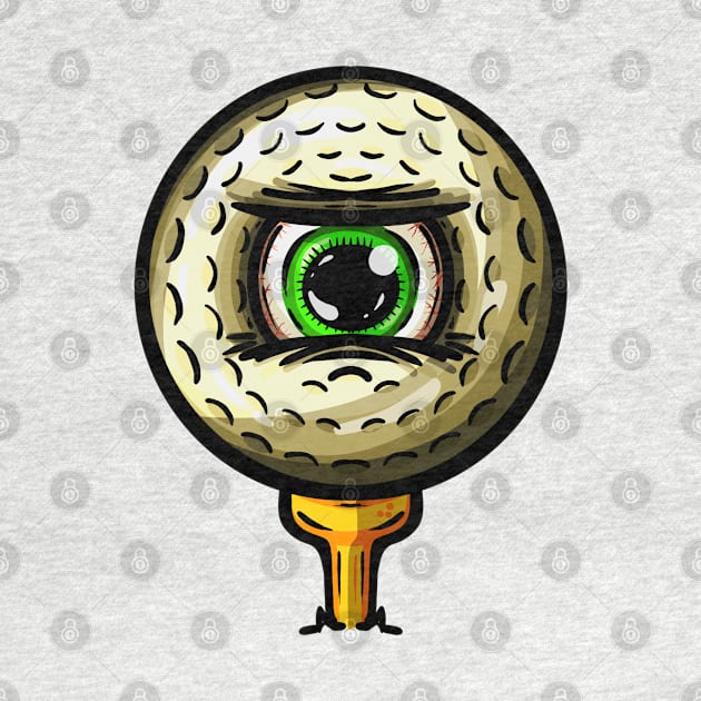 Golf Golfers Eye Ball Cartoon Character by Squeeb Creative